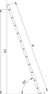 Схема односекционной лестницы VHR-H